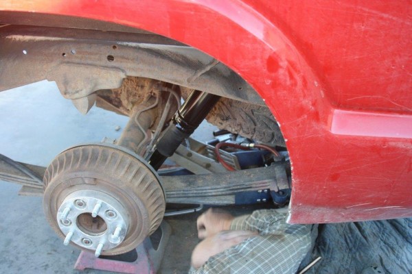 replacing shocks on an old jeep truck suspension