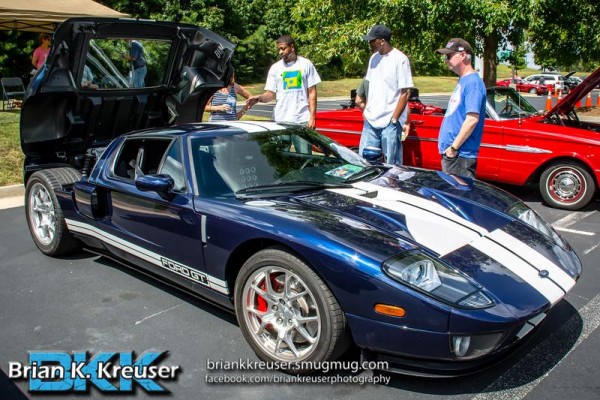 new ford gt parked at car show