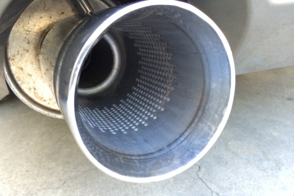 looking into an exhaust pipe