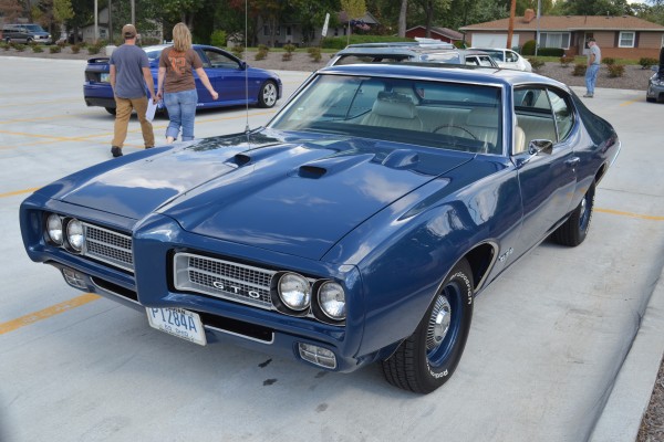 blue 1969 pontiac gto coupe