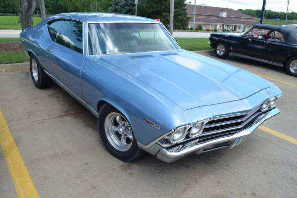 Chevy Chevelle 350 parked at summit racing