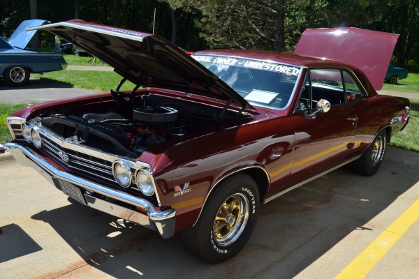 maroon first gen Chevy Chevelle