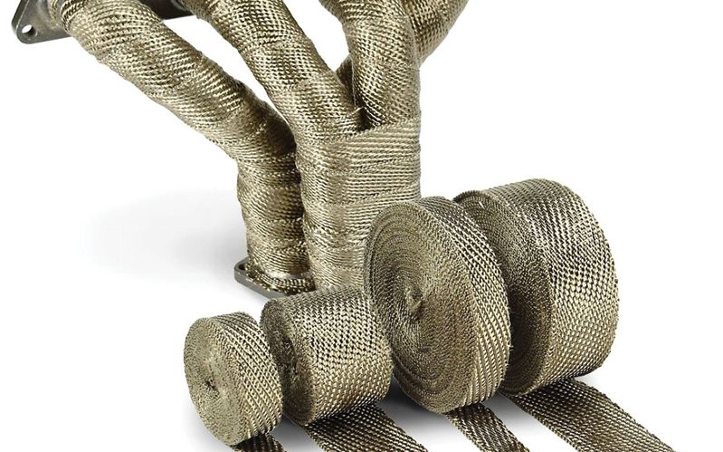 DEI exhaust wrap on an engine header