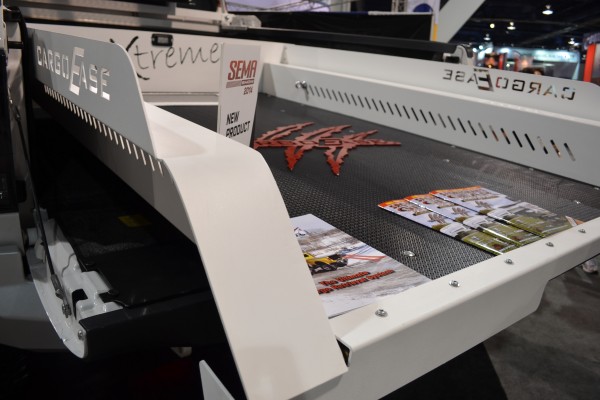 cargo ease bed rack on display at 2014 SEMA automotive trade show