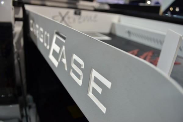 cargo ease cutout logo on bed rail rack side
