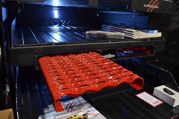 truck cargo rack on display at 2014 SEMA automotive trade show