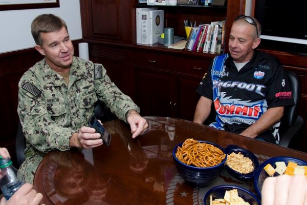 nhra drivers greeting military troops