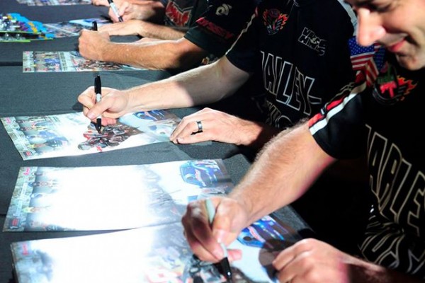 nhra drag race drivers signing autographs