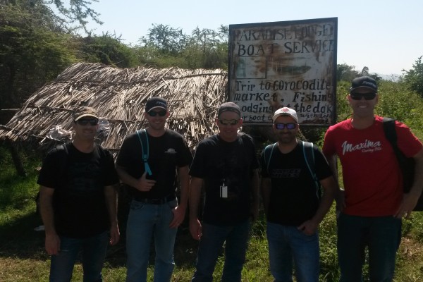 nhra drag race drivers on African hike
