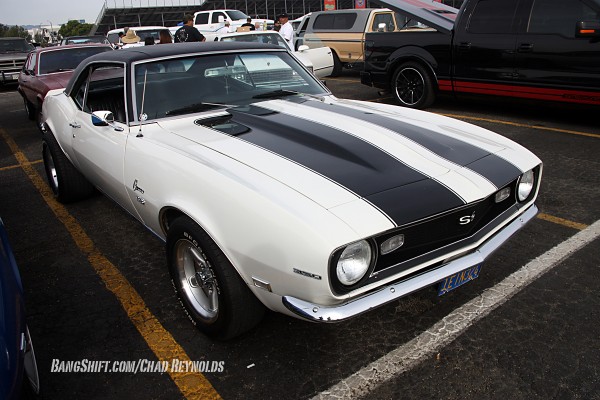 white 1968 chevy camaro ss