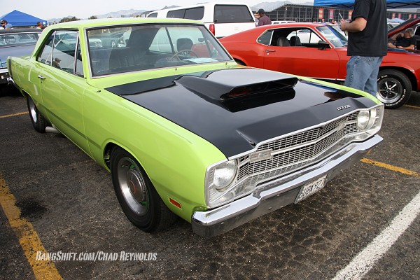 dodge dart muscle car with hood scoop