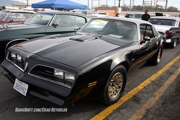 black pontiac trans am with snowflake wheels