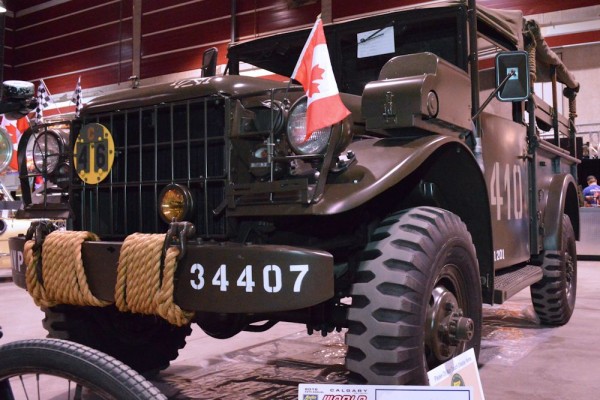 Kaiser M175 military truck at indoor car show