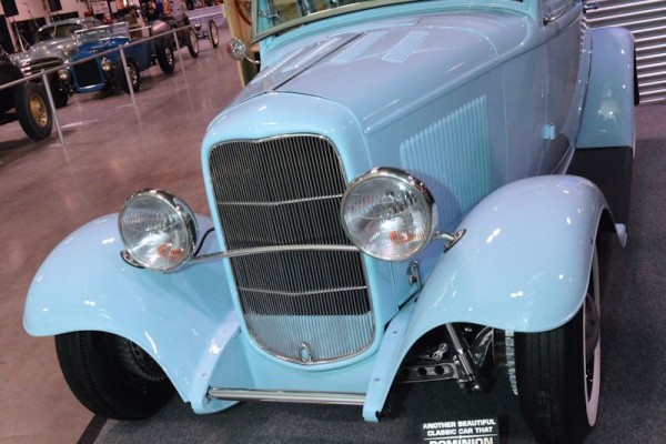 custom blue model a ford hot rod