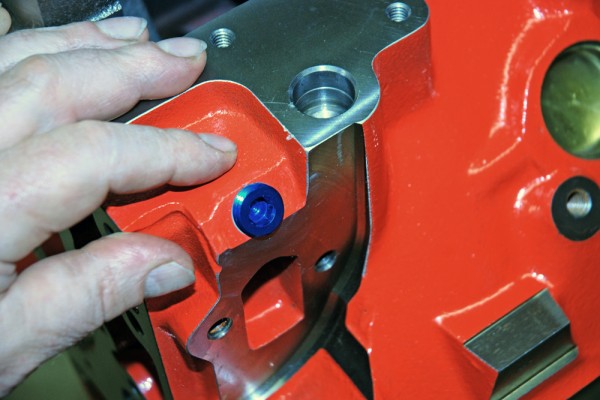 aluminum plug in an engine oil passage