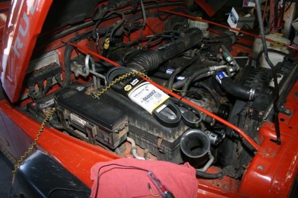 jeep tj wrangler engine bay