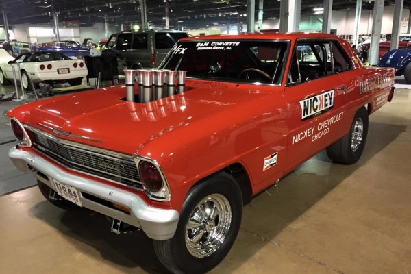 nickey chevrolet chevy II nova nostalgia drag car with altered wheelbase
