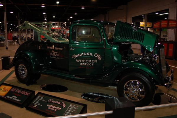 vintage 1935 ford hot rod tow truck wrecker