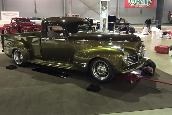 lowered custom hot rod pickup truck