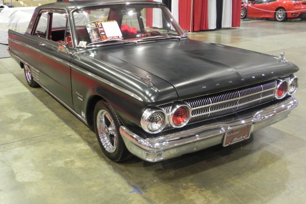vintage mercury coupe hot rod at car show