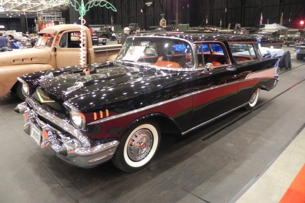 black 1957 chevy bel air nomad