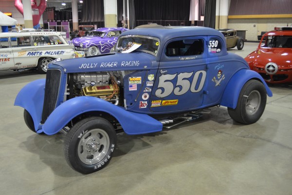 vintage supercharged hot rod race car