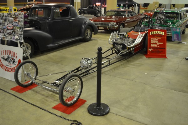 vintage front engine slingshot rail dragster