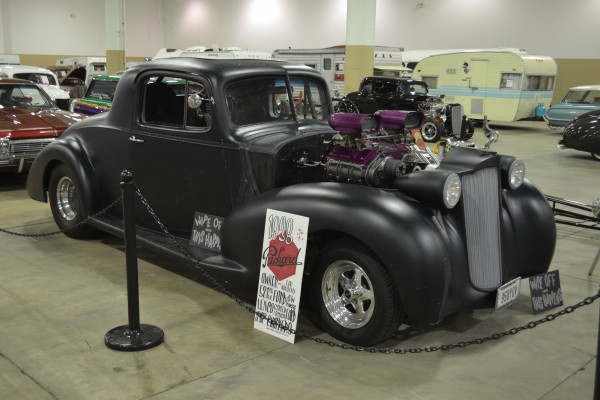 1938 packard hot rod with supercharged engine