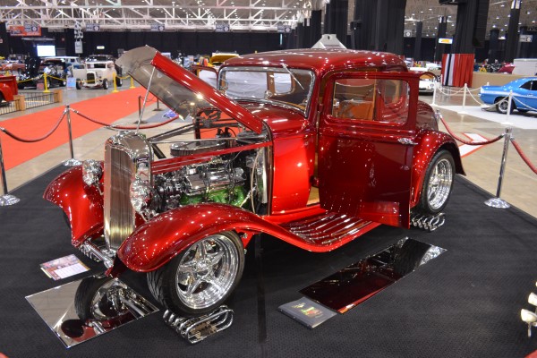 vintage five window hotrod ford coupe