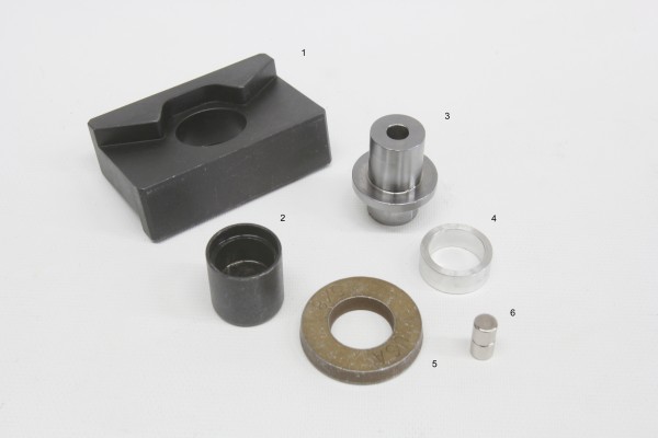 summit racing trunnion installation tool kit with numbered parts
