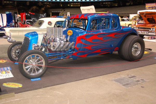 big block powered ford 5 eindow coupe drag car
