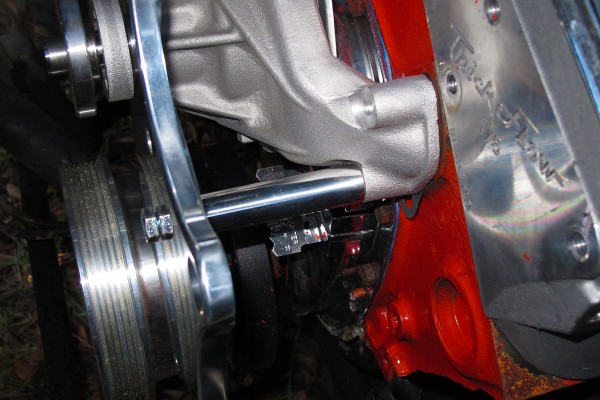accessory mounting bracket bolts on a v8 engine
