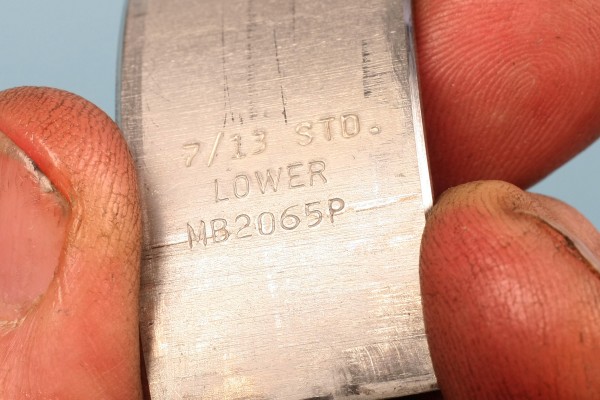 engravings on main bearing shell