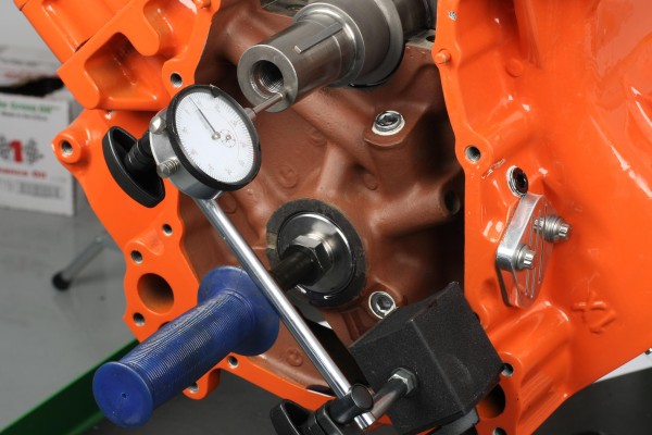 checking crankshaft endplay with a dial gauge