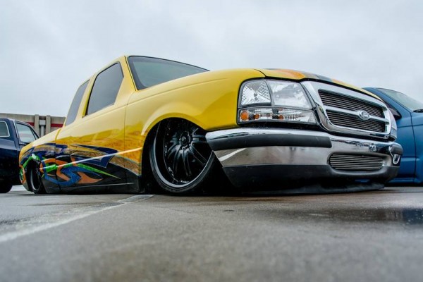lowered ford f150 sport truck