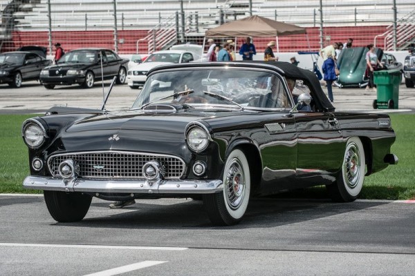 black first gen ford thunderbird convertible coupe
