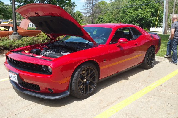 red late model dodge challenger