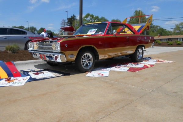classic mopar nostalgia drag car on display