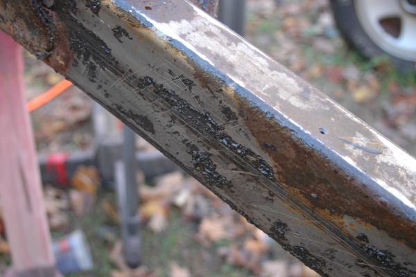 removing rust and paint from a jeep frame
