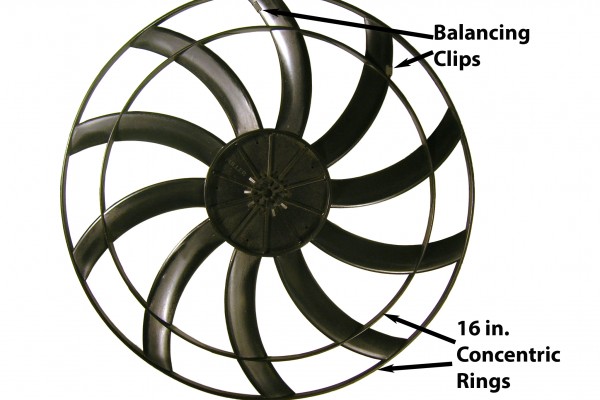 diagram of an electric automotive fan design