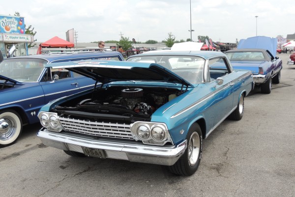 blue chevy impala coupe