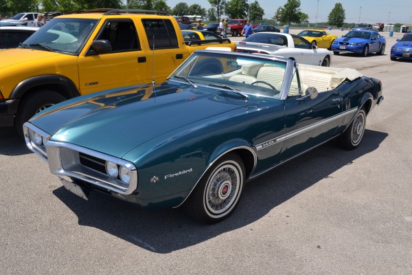 blue 1967 Pontiac firebird convertible