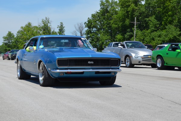 blue 1968 chevy camaro rs ss