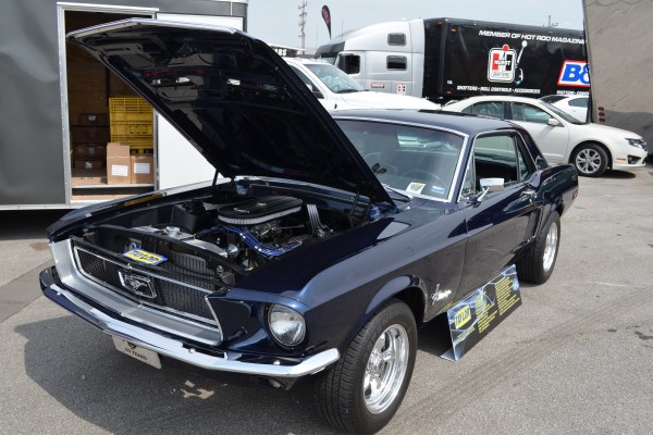 vintage ford mustang notchback coupe, front
