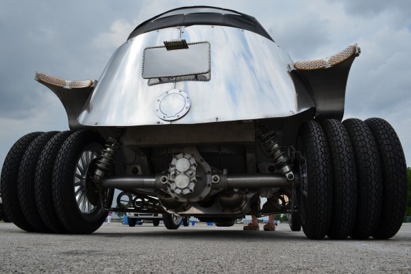 back of a custom hotrod coupe