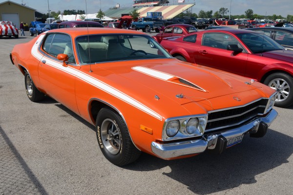 fuselage era Plymouth roadrunner orange coupe