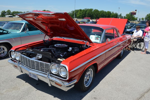 red chevy impala hardtop coupe