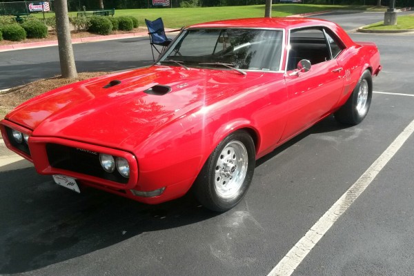 First gen 1968 red pontiac firebird