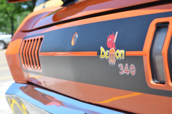 rear trunk emblem sticker decal of a 1971 dodge demon