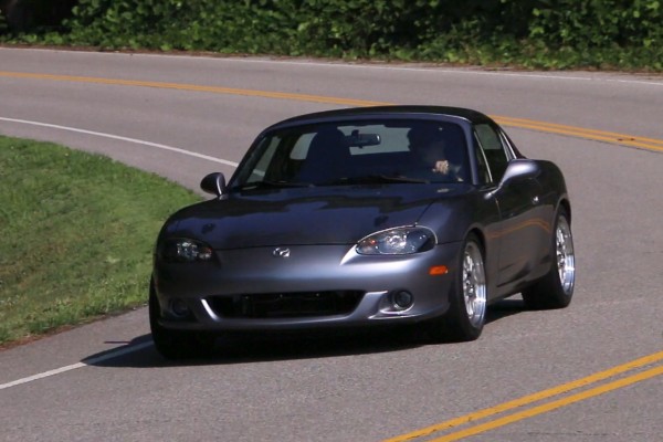 ls3 corvette engine swapped miata on road